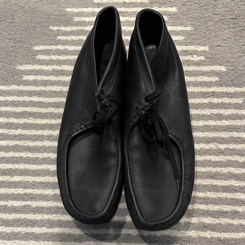 Clark’s Wallaby Black Men's Lace-Up Leather Shoes Size 13